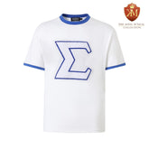 Sigma Premium Chenille letter ringer t shirt